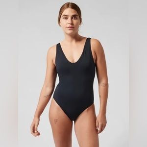 Athleta Black Seychelles One Piece Swimsuit-Size LT- NWOT